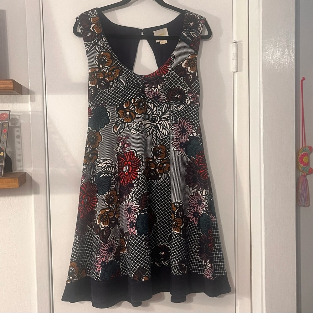 MAEVE [Anthropologie] Floral A-line Knit Dress: Sz M - Picture 3 of 8